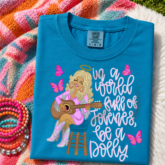 Dolly design pink and white writing both included
