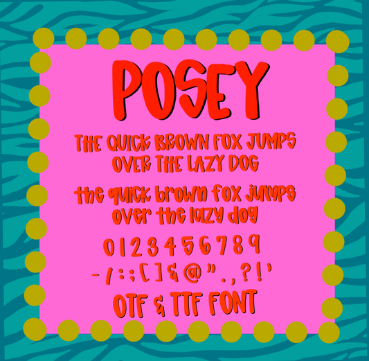 POSEY  OTF TTF FONT (Copy)