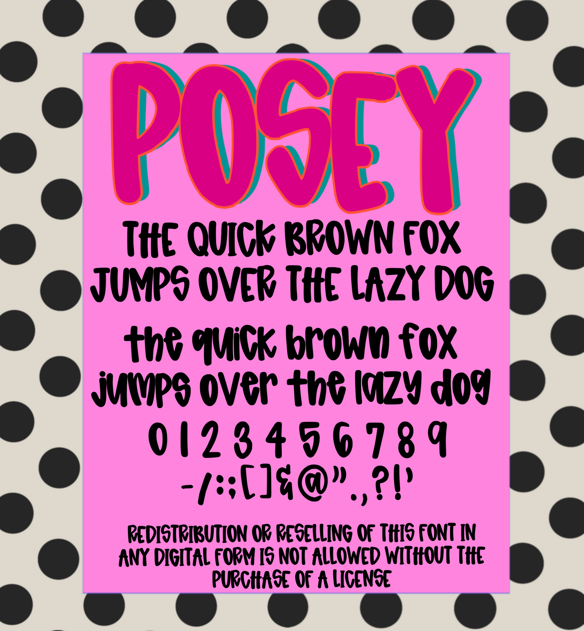 POSEY  OTF TTF FONT