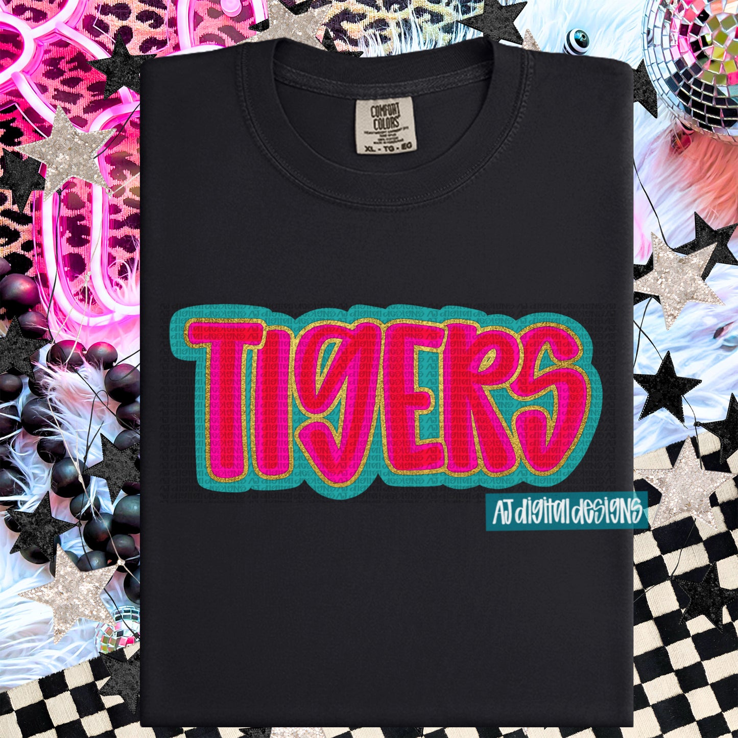Tigers Hot Pink Layered