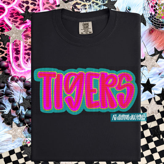 Tigers Bright Pink Layered