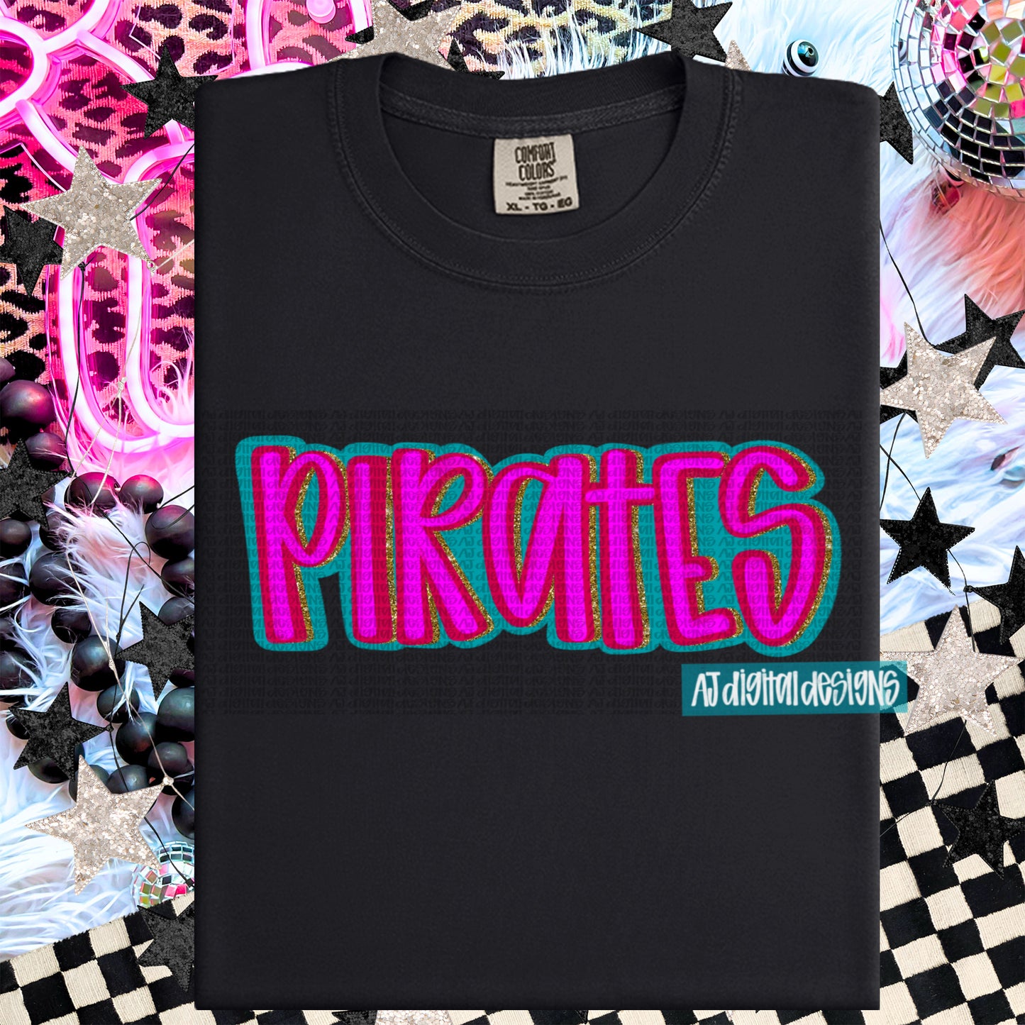 Pirates Hot Pink Layered