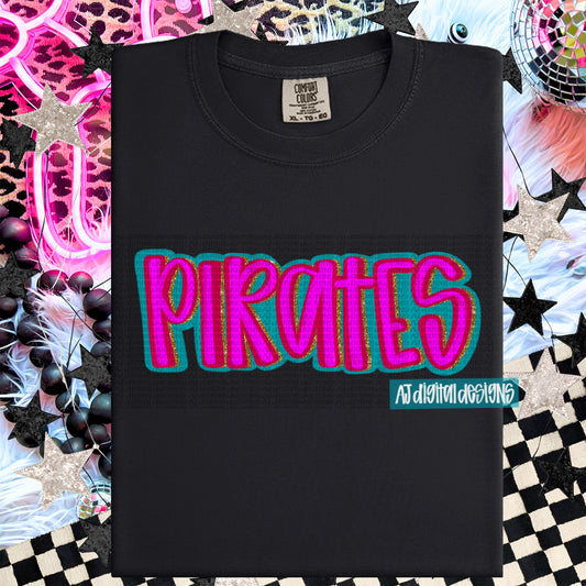 Pirates Hot Pink Layered