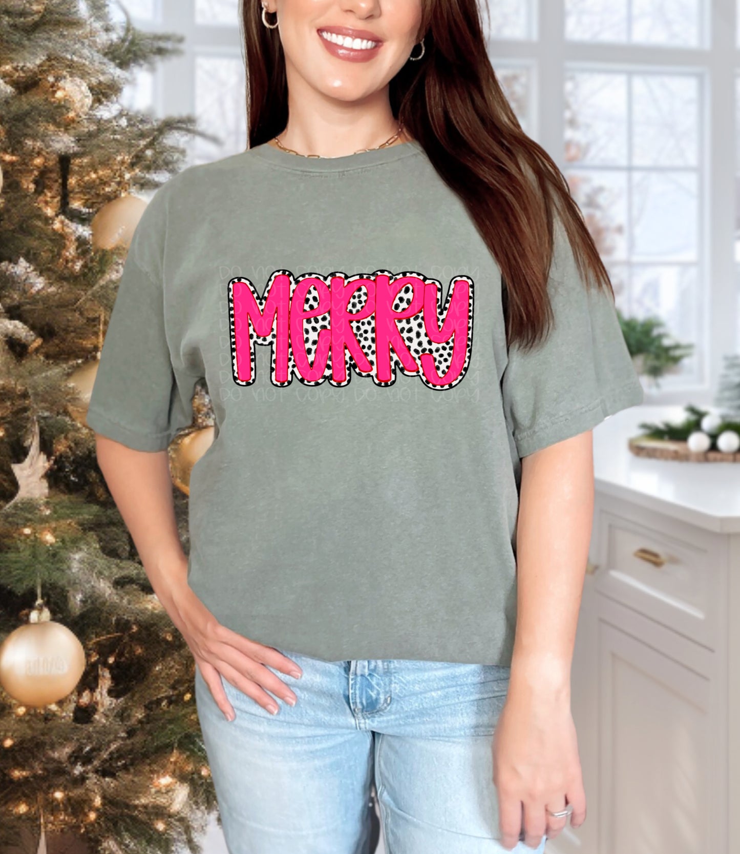 Merry Pink Dotted Digital Download PNG