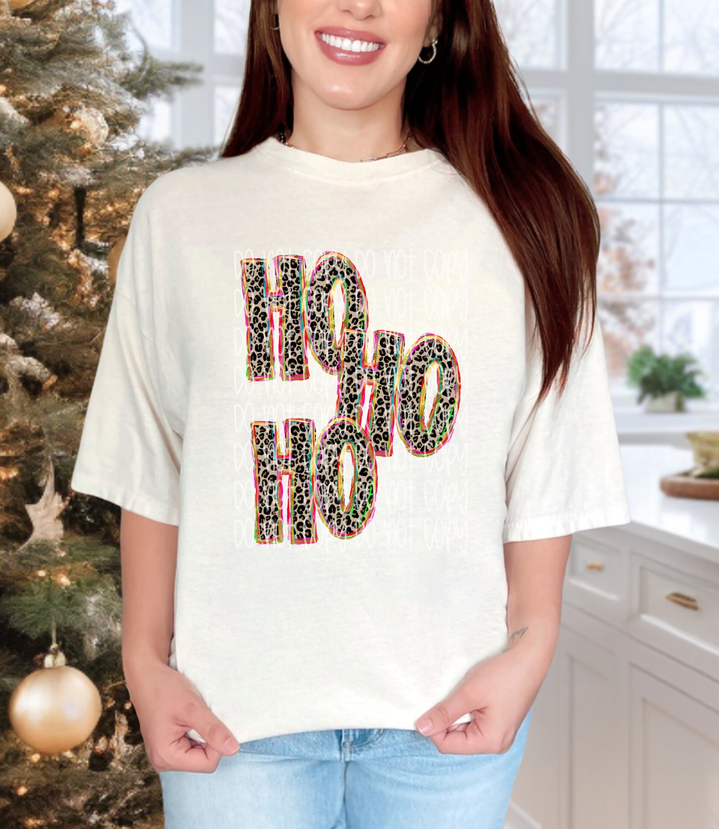 Ho Ho Ho Leopard Digital Download PNG