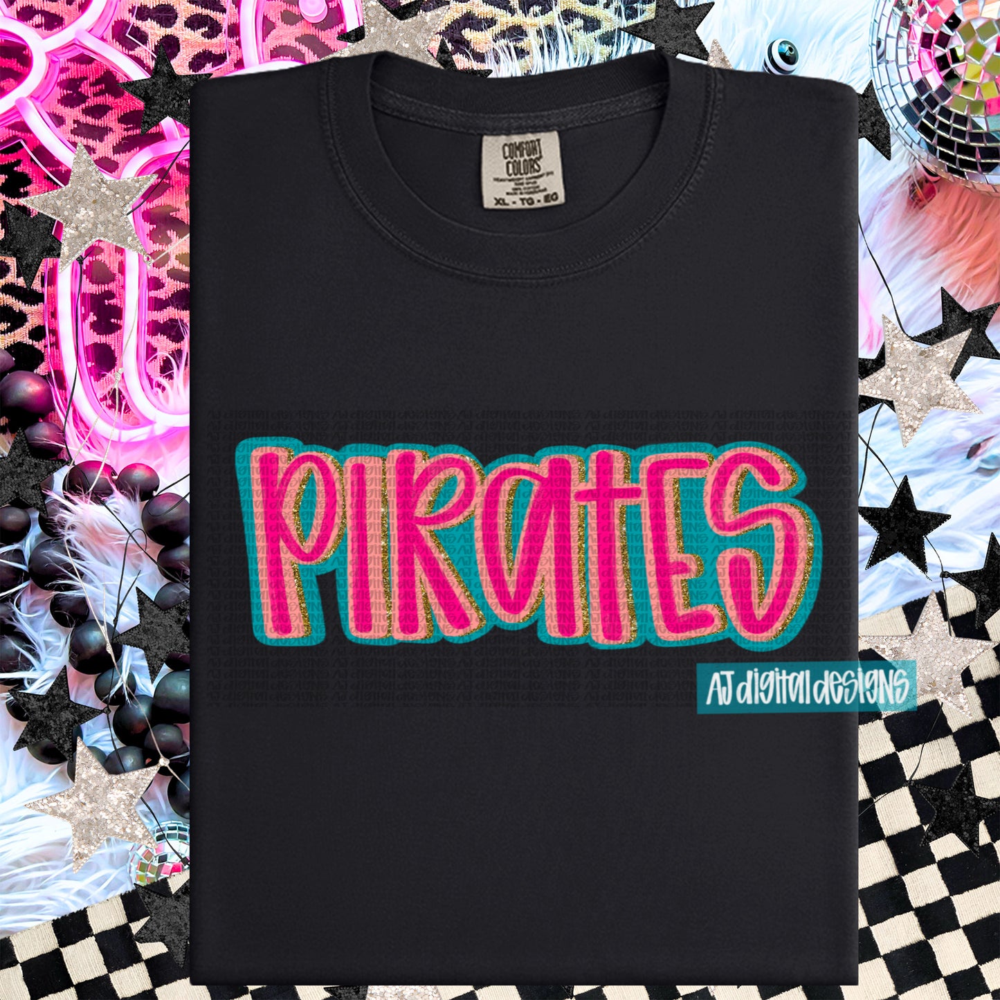 Pirates Bright Pink Layered