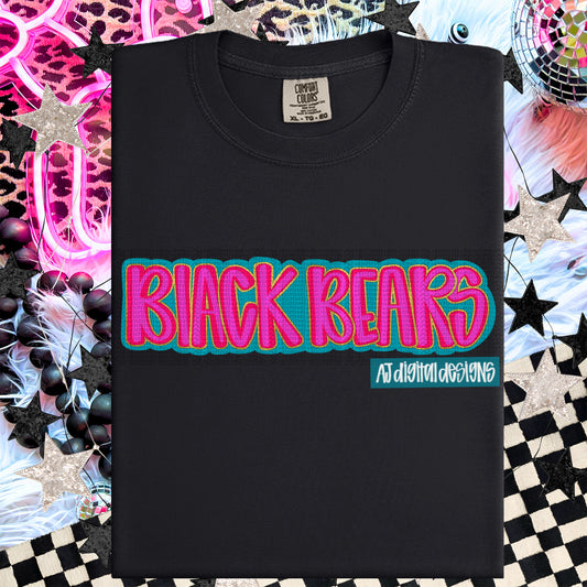 Black Bears Straight Layered